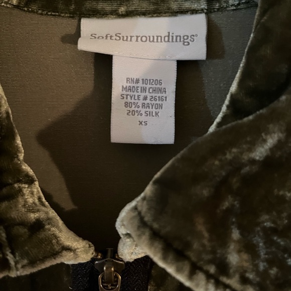 Soft Surroundings Velvet Jacket - Picture 4 of 4